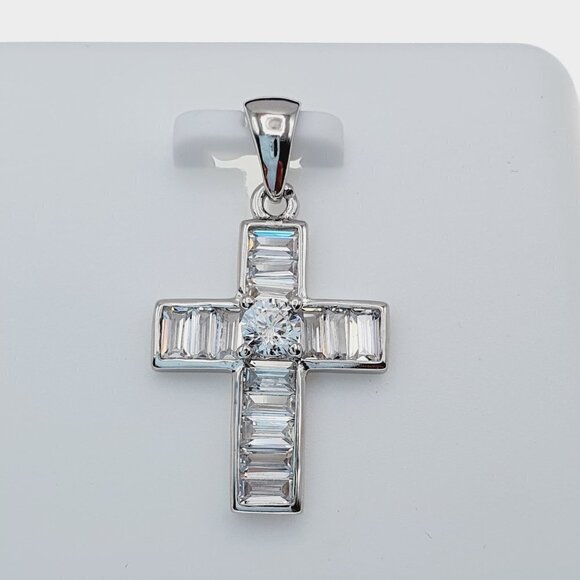 925 Sterling Silver Cubic Zircon Pendant for Women/Girls, US925P1112 - Picture 6 of 8